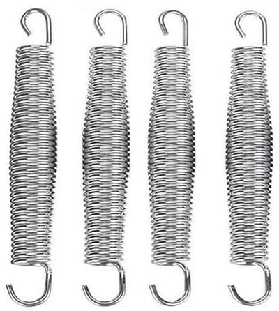 Trampolineveren Set - Vervangende veren - Trampoline reparatie - Roestvrij staal - 4 stuks 5.5 inch - Zilver