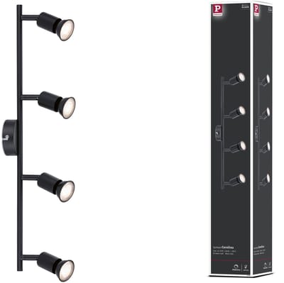 Spotlight Carolina GU10 230V max. 4x10W dimbaar Zwart mat