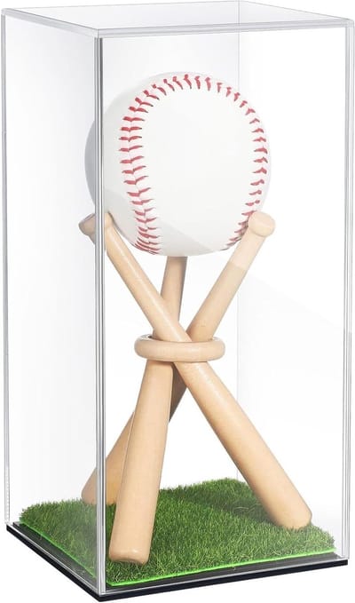 Baseball Display Box - Acryl Koffer - Verzamelingen Tonen - 360 Graden Zicht - 12x12x20 cm - Multicolor