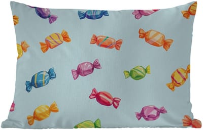 Buitenkussens - Tuin - Blauw - Patroon - Snoep - 50x30 cm
