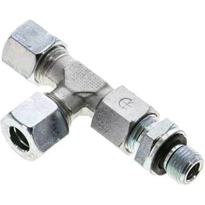 10L & G1/4'' Verzinkt Stalen L-Snijringkoppeling Buitendraad 315bar Verstelbaar ISO 8434-1