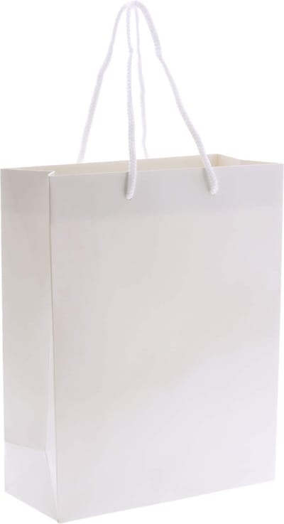 10x cadeautasjes Wit A4 - 25x11x32cm