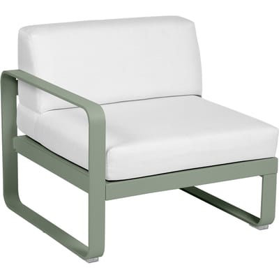 Fermob BELLEVIE Fauteuil Module links - 82 cactus mat - 81 witgrijs