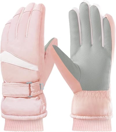 Winterse Skihandschoenen voor Dames, Winddicht en Warm met Touchscreen, Waterdicht en Fleece Voering voor Skiën, Fietsen en Buitenactiviteiten