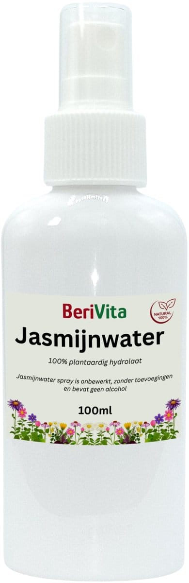 Jasmijnwater 100ml Spray - Puur - Hydrosol, Hydrolaat van Jasmijn Bloemen - Gezicht en Body Mist - Natuurlijke Toner