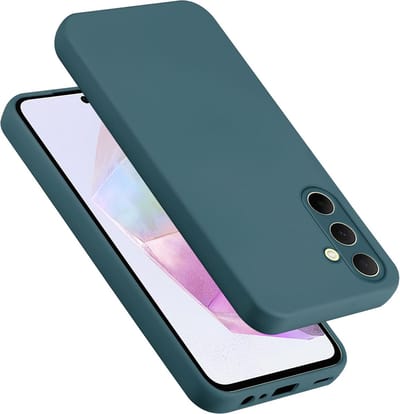 Cadorabo Hoesje geschikt voor Samsung Galaxy A35 in LIQUID GROEN - Beschermhoes gemaakt van flexibel TPU silicone Case Cover