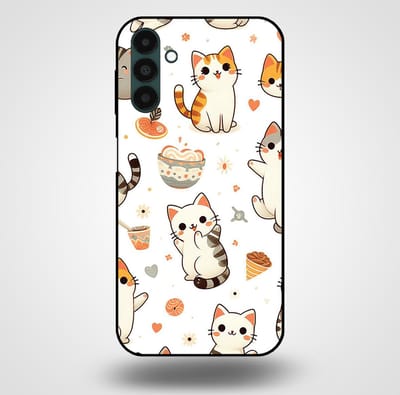 Smartphonica Telefoonhoesje voor Samsung Galaxy A04s met katten opdruk - TPU backcover case katten design geschikt voor Samsung Galaxy A04s