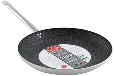 Professionele granieten braadpan van 40 cm - Aluminium en grijs