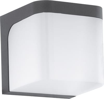 EGLO Jorba - Buitenverlichting - IP44 - Wandlamp - 1 Lichts - Antraciet - Wit