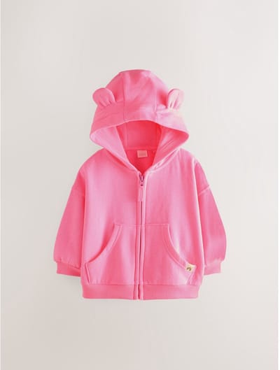 Next - Meisjes - Hoodie met doorlopende rits - Roze