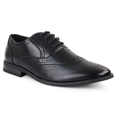 Zwarte klassieke Brogue Derby Oxford-schoenen voor heren