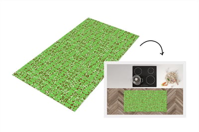 Keukenloper - Loper keuken - Krokodil - Structuur - Patronen - Groen - 120x60 cm - Keukenloper vinyl