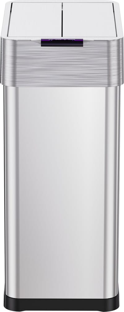 iCoolio Prullenbak met Sensor - Afvalbak - Vuilnisbak RVS - 50l - Vingerafdrukvrij - Zilver