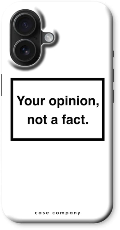 Case Company® - Hoesje geschikt voor iPhone 16 hoesje - Your opinion - Tough Case - Maximale Bescherming alle Kanten en Schermrand