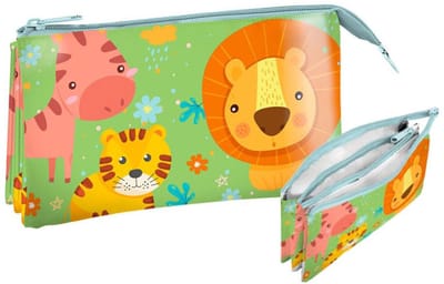 Jungle Jungle Toilettas - 3 vakken - Etui - 1 stuk - Kids Animal uitvoering