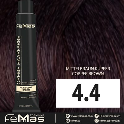 Femmas (4.4) - Haarverf - Medium koperbruin - 100ml