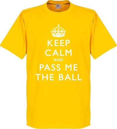 Keep Calm And Pass The Ball T-Shirt - L