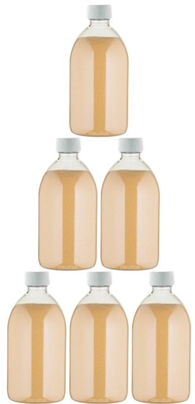 Scrubzout Sweet Orange & Cedarwood - 650 gram - Fles met witte dop - set van 6 stuks - Hydraterende Lichaamsscrub