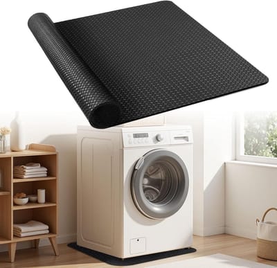 Anti-vibratie mat voor wasmachine en droger, 60 x 60 cm, silicone, slipvast, vloerbescherming en geluidsisolatie