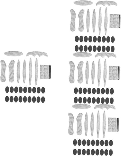 Helm Voering Pads - Helm Kussentjes Schuim - Helm Comfort Verhogen - Ademend Zweetabsorberend - 12x2.5CM - Lichtgrijs