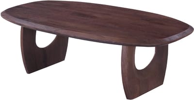 Salontafel Braga - 130x70x40cm - Massief Mangohout - Donkerbruin