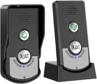 Draadloze Deurbel - Tweeweg Communicatie - Bezoekers Ontvangen - 1000m Dekking - 2Ah Batterij - Zwart