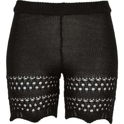Urban Classics - Crochet Knit Korte broek - 3XL - Zwart
