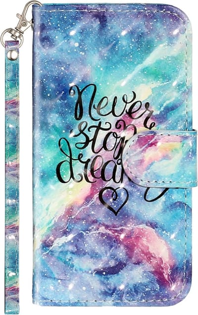 LuxeBass Boekhoesje met print geschikt voor Samsung Galaxy S22 Plus - Dreaming Universe gsm hoesje - telefoonhoes - telefoonhoesjes