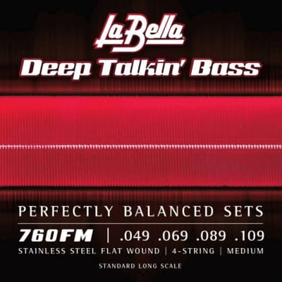 La Bella 760FM Stainless Steel Flatwound Bassnaren (49-109)