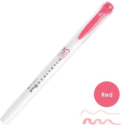 Zebra Mildliner Brush Pen - Mild Red