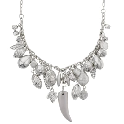 Behave – Zilverkleur dames ketting – Statement bedels – Boho chic accessoire