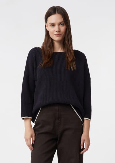 comma - female - Boxy fit trui met contrasterende details