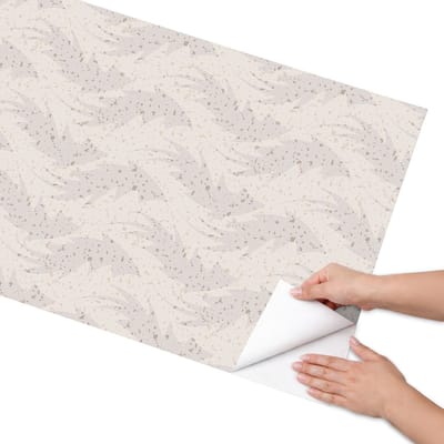 Coloray Meubel Wrap Folie - Beige Meubelfolie - 65x130 cm - Meubel Wrap Folie Delicaat patroon - Plakfolie Meubels - Minimalist Meubelfolie - Decoratiefolie Zelfklevend - Slaapkamer decoratie - Achtergronden en patronen