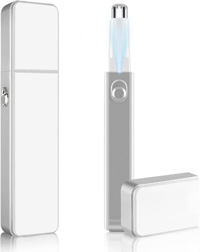 Neushaartrimmer Mannen - Gezichtshaartrimmer - Persoonlijke Verzorging - Dubbele Randbladen - 146 cm - Wit