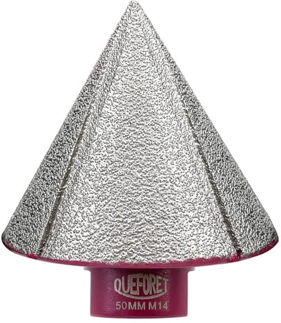 Diamantslijpboor - Afschuinfrees - Gaten Bewerken - Vacuüm Gesoldeerd - 50 mm - Zilverkleurig