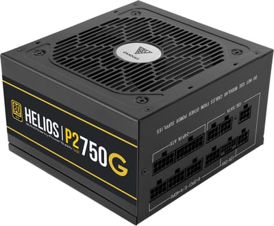 PC ATX3.1 Voeding Intern 750Watt GOLD Volledig Modulair – 80Plus GOLD 750W PSU Computer Power Supply Sleeved Cables - 12V-2x6 Kabel aansluiting - ATX12V v3.1 Compatible - Gamdias HELIOS P2-750G V2