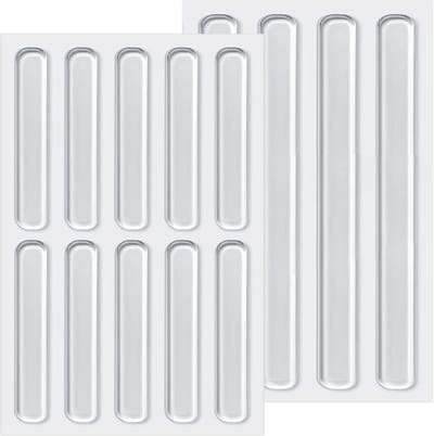 14-delige set zelfklevende meubelstoppers van silicone voor bescherming van meubels en deuren, transparante bumpers van 6.3 cm en 15 cm voor kraspreventie en geluidsdemping