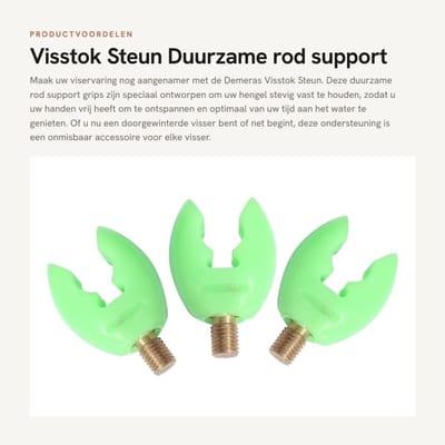 Dailygoods- Hengelsteun Hoogwaardige Kwaliteit - Hengelsteunen - Visaccessoire - Handen Vrij - Compacte Maat - Duurzaam Materiaal - Hengelhouder
