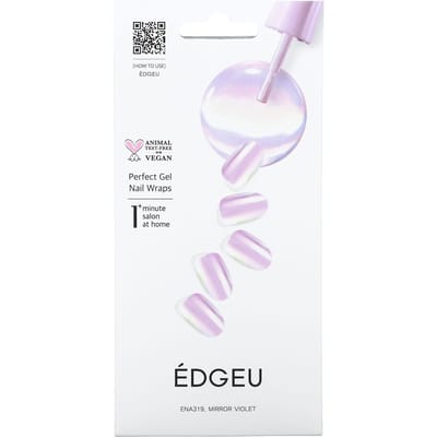 Edgeu, gel parfait pour les ongles, ENA 319, violet miroir, ensemble de 19 pièces