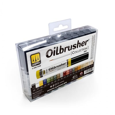 AMMO by Mig Jimenez Hobbyverf Enamel verf - MIG 7540 AMMO Collections - Oilbrushers - Deel 1 - 20 stuks á Oilbrusher(s) - 20x 10 ml