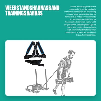 Dailygoods- Weerstandsharnasband multifunctioneel - Trainingsharnas - Schouderharnas - Nylon - Gedempte schouderbanden - Flexibele trainingsmogelijkheden