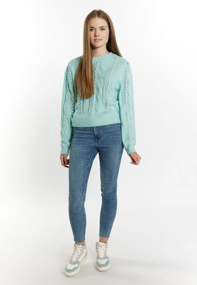 Mymo Gebreide trui Dames aqua
