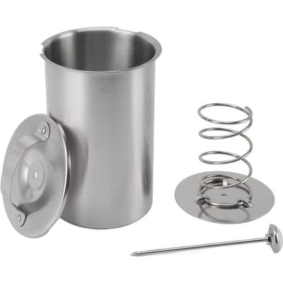 RVS Vleespers Gemakkelijk te Gebruiken Deli Vleesmaker met Thermometer Keuken Kookgerei L gray