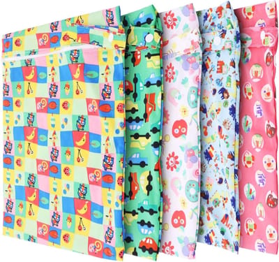 Waterdichte Organizer voor Babyspullen, 5 Stuks, Herbruikbare Tas voor Luiers, Strand en Gym, Multicolor
