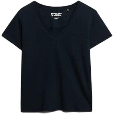 Superdry - Studios Slub T-shirt met Borduursel - Dames - T-shirts
