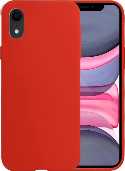 Hoesje - Geschikt voor Apple iPhone XR - Sterk & Shockproof - Hoes Cover - Siliconen Case - Telefoonhoesjes - Rood