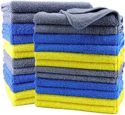 PromoHome Premium Microvezel Schoonmaakdoeken Set - 24 Stuks - 40x40 cm - Super Absorberend - Geschikt voor Auto, Huis en Kantoor - Meerdere Kleuren
