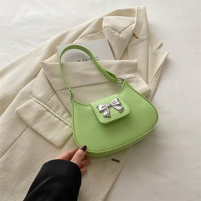 Nieuwe Trendy Modieuze Eenvoudige Casual Textuur Onderarmtas voor Vrouwen Effen Kleur Modieuze Eénschouder Maanvormige Tas