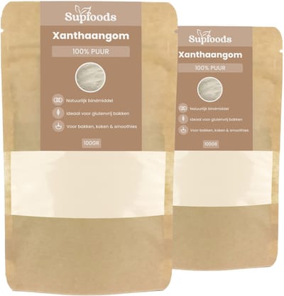 Xanthaangom Poeder - 100% Puur - 2 x 100g - Bind en Verdikkingsmiddel - Glutenvrij Bakken