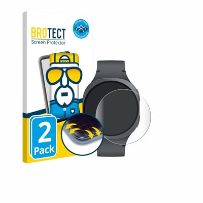 BROTECT - Screenprotector voor Samsung Galaxy Watch 8 (40 mm) - Folie Beschermfolie transparant volledig dekking - 2 Stuks